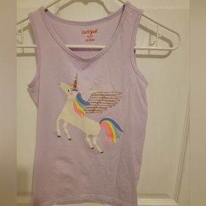 Unicorn Tank Top Lavender Size 7/8